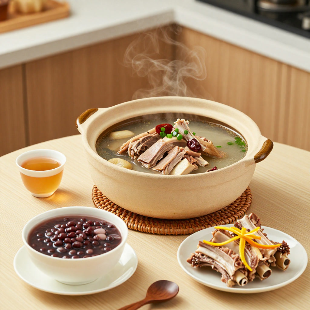 中秋陳皮食譜：老鴨湯紅豆沙普洱蒸排骨一桌